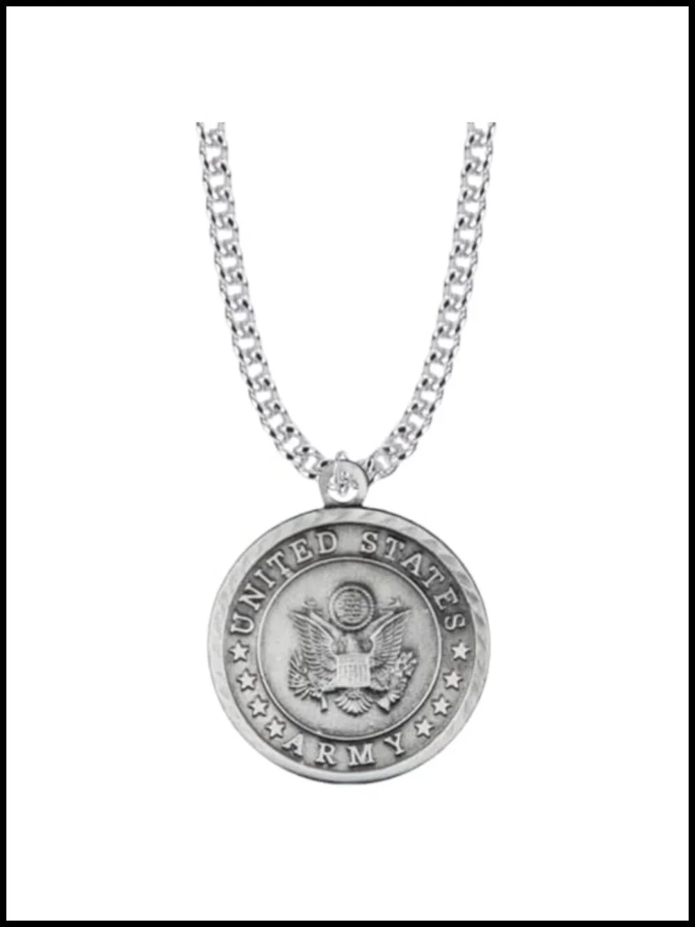 Pewter St Michael Archangel Medal Pendant Necklace 24
